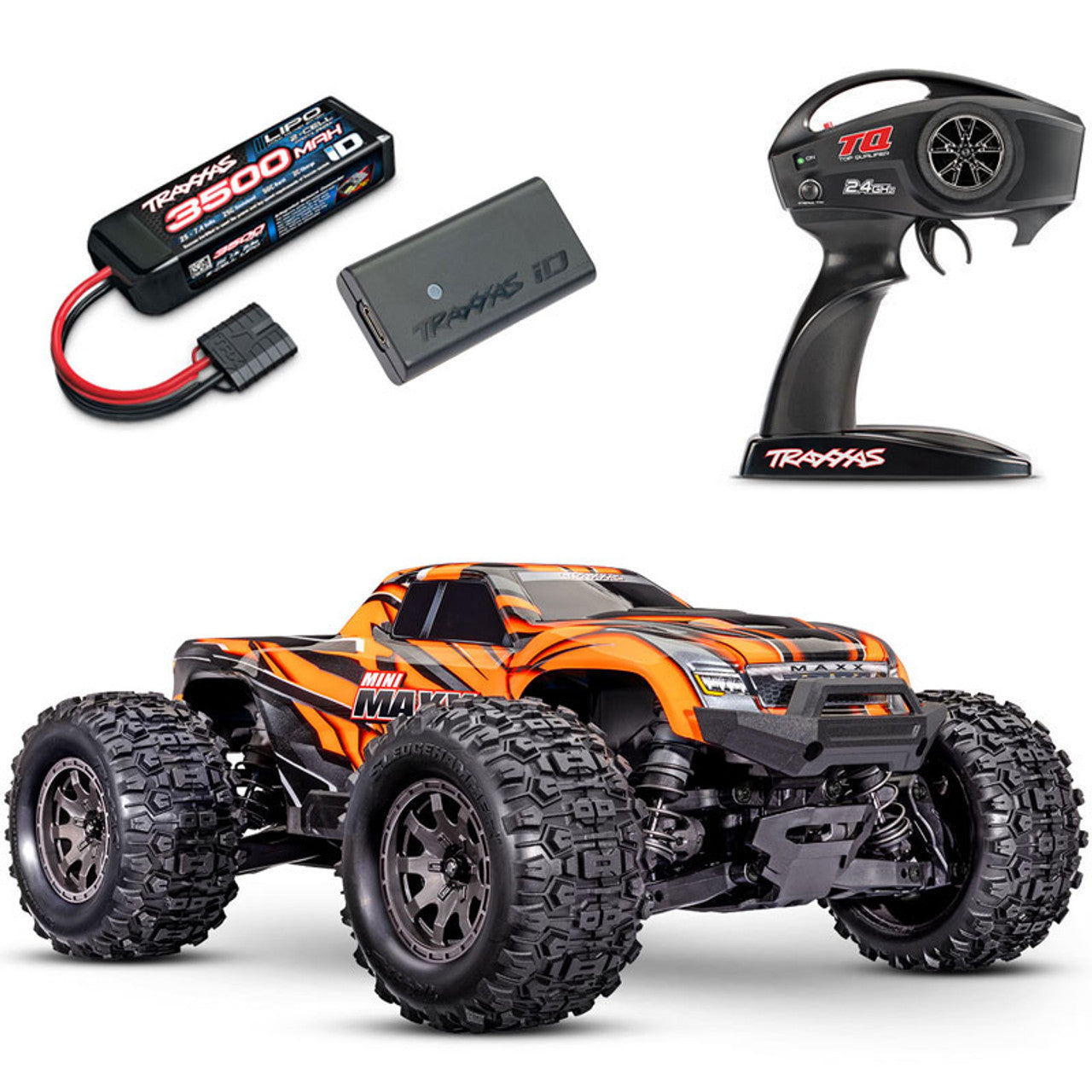 Traxxas Mini Maxx 4WD Brushless RTR RC Monster Truck w/ID Lipo Battery & USB-C Charger
