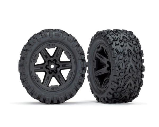 إطارات Traxxas Talon EXT مقاس 2.8 بوصة مثبتة مسبقًا مع عجلات RXT (2) (أسود)