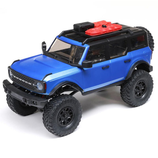 1/24 SCX24 2021 Ford Bronco 4X4 RTR Brushed Rock Crawler (Battery & Charger Included), Blue
