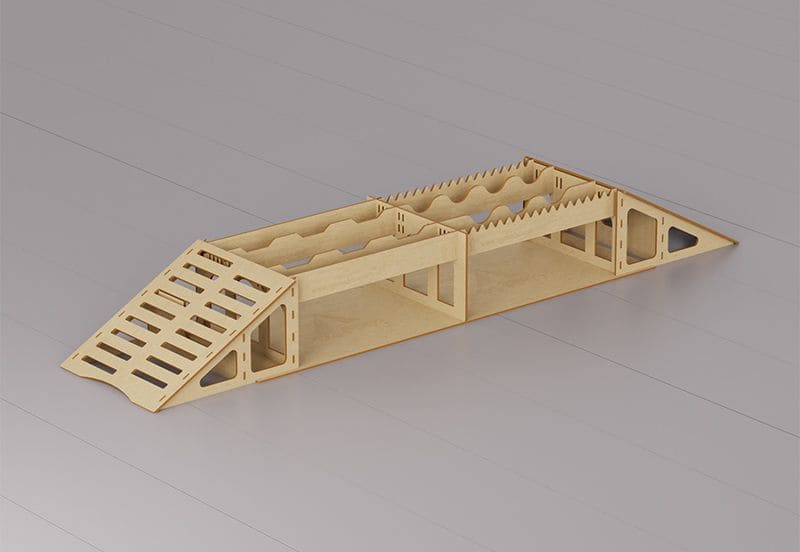 1/18 WOODEN CRAWLING TRACK