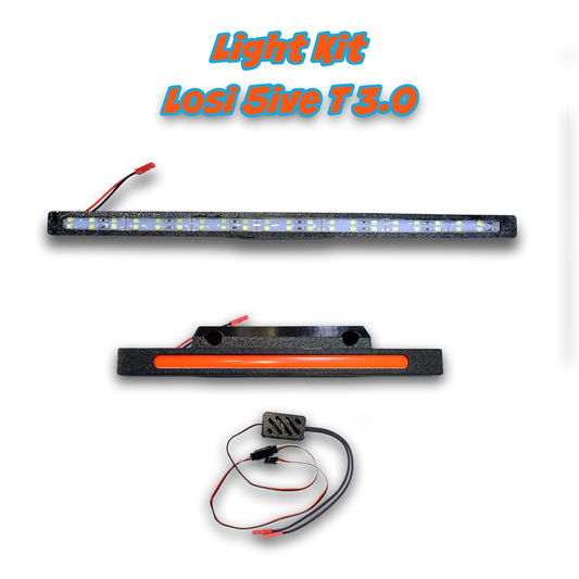 Complete Light kit for Losi 5ive T 3.0 front and rear with control unit and wires.