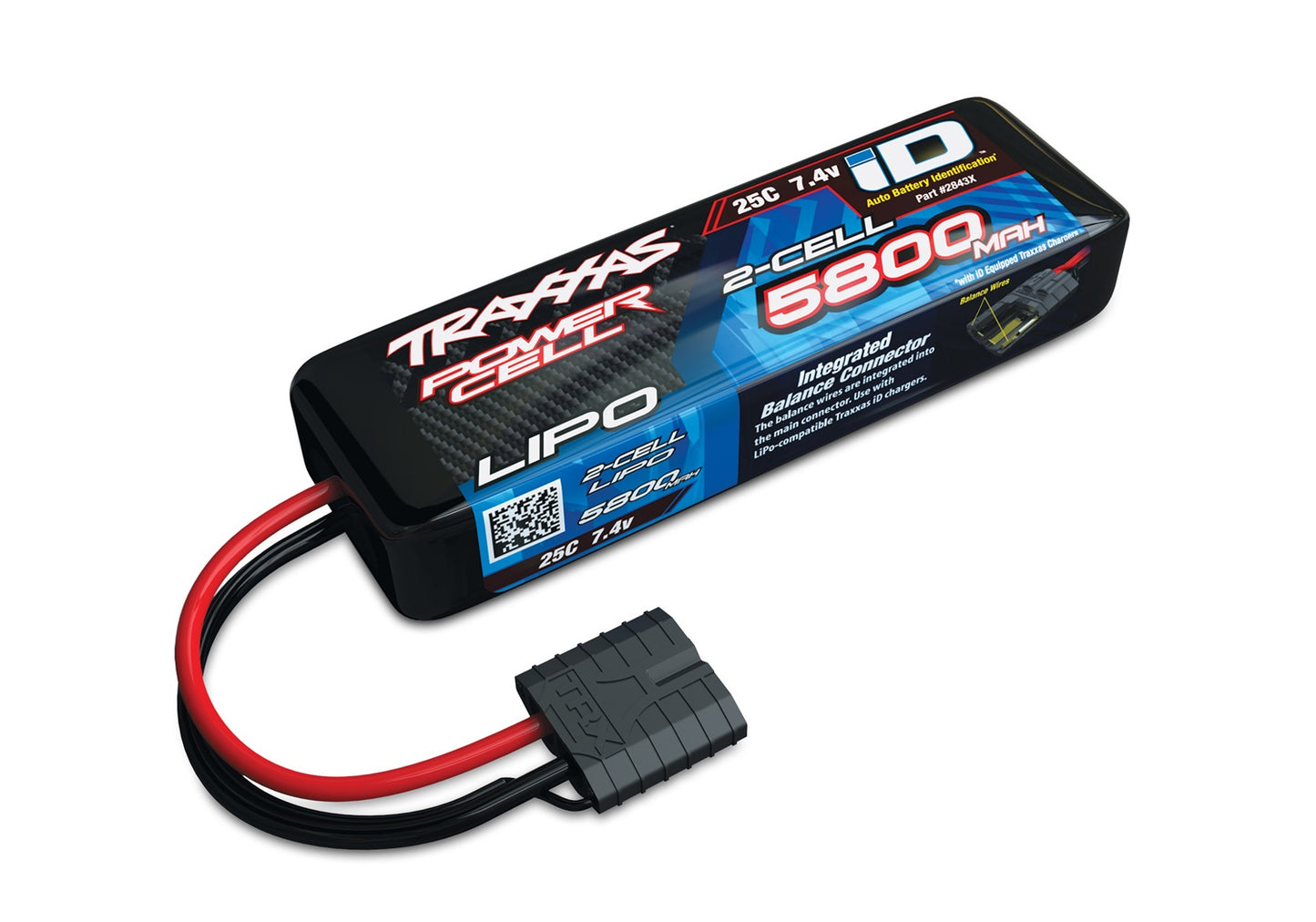 Traxxas 2843X 5800mAh 14.8V 4S 25C LiPo Battery with iD Connector
