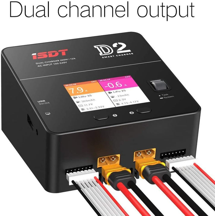 ISDT D2 Mark2 Dual-Channel 200W AC Smart Balance Battery Charger