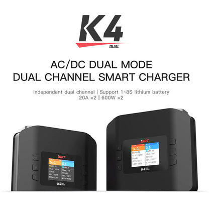 ISDT K4 1200W Dual-Channel AC/DC 8S Smart Battery Charger