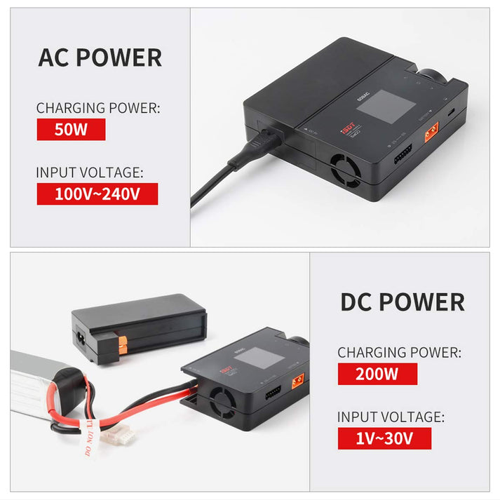 ISDT 608AC 200W AC/DC Smart Balance Battery Charger