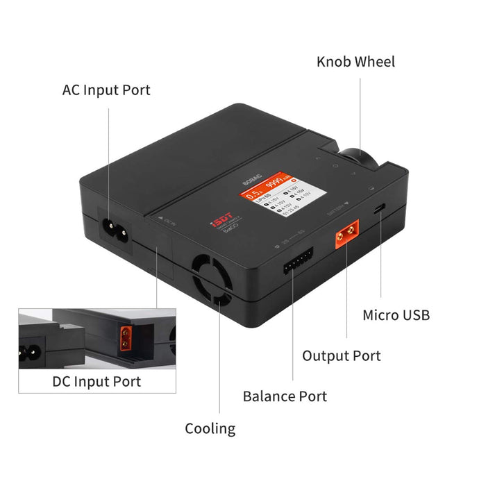 ISDT 608AC 200W AC/DC Smart Balance Battery Charger