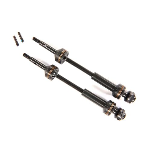 Traxxas Rear Steel-Spline Constant-Velocity Driveshafts (2) (Complete Assembly)