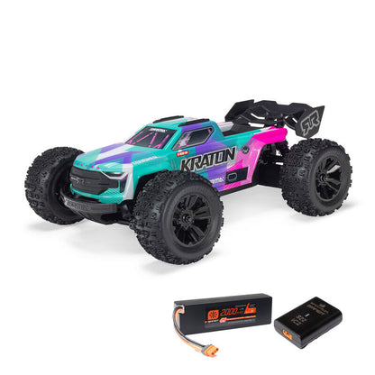 ARRMA 1/16 MINI KRATON 3S DSC 4X4 RTR Brushless Speed Monster Truck with Battery & Charger Included (ARA2508ST1)