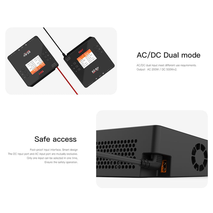 ISDT K2 Air Dual-Channel AC/DC Smart Battery Charger 200W AC / 1000W DC