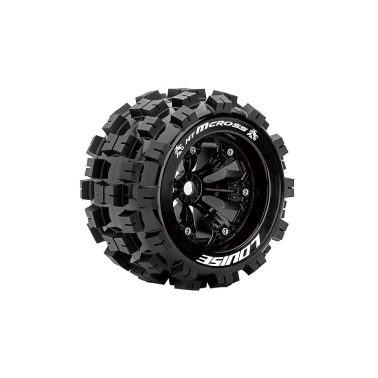 إطارات وعجلات Louise MT-MCROSS مقاس 3.8 بوصة باللون الأسود (2) 