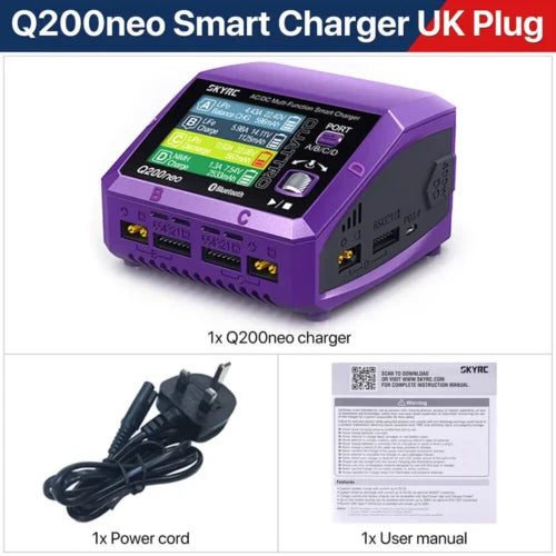 SkyRC Q200neo AC 200W DC 400W 10Ax2 Dual Channel Multi-Function Smart Charger for 1-6S Lipo LiHV LiFe LiIon 2-15S NiMH NICD Battery
