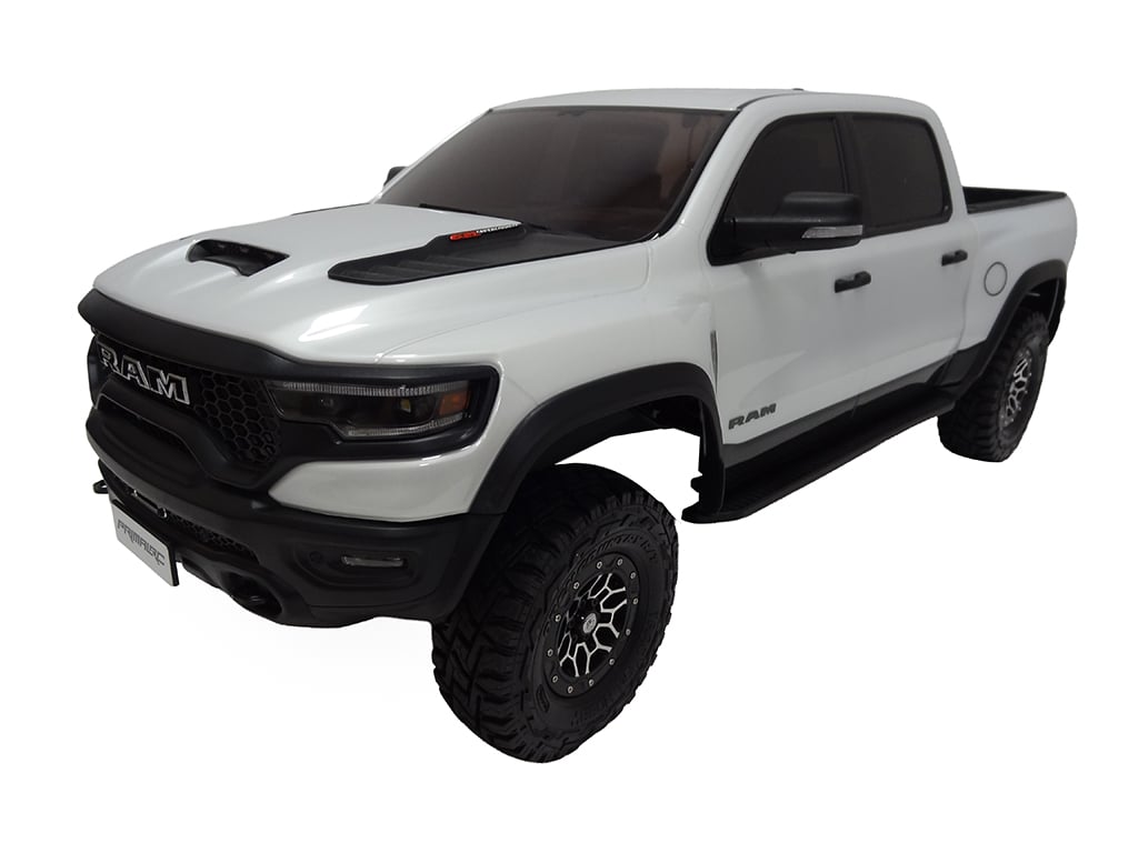RAM1500 white , traction hobby , primal rc, crawler, trail truck, cars and trucks