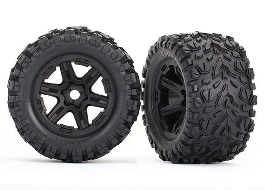 Traxxas Talon EXT Tires Mounted on Black Wheels w/17mm Splined Hex