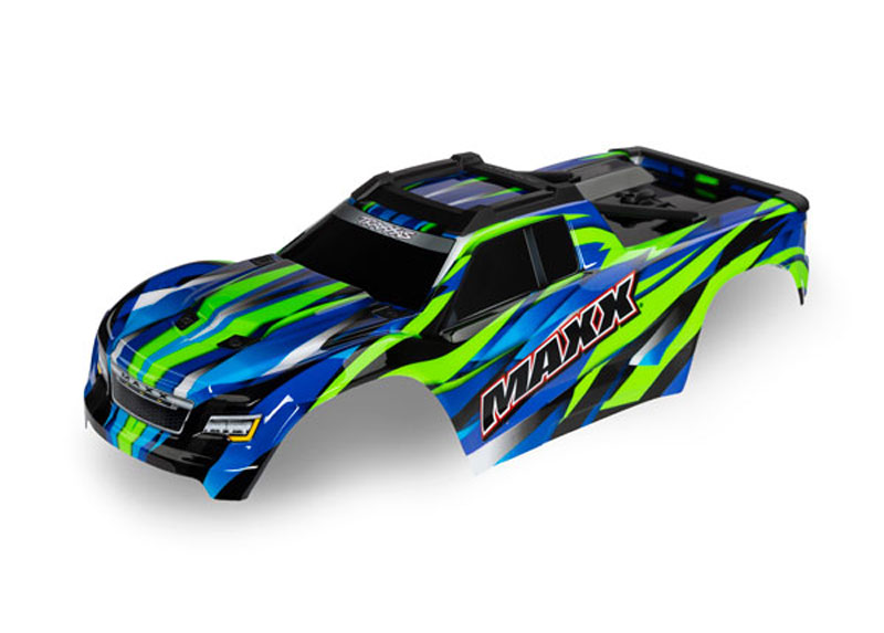 Traxxas Maxx Green Painted Body Assembled w/Decals Applied (Extended Chassis - 352mm Wheelbase)