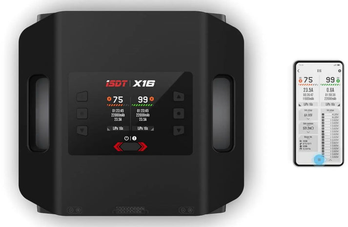 ISDT X16 2200W Dual-Channel 16S AC Smart Battery Charger