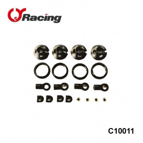 Shock End/Shock Spring Retainer set (1/8 ACCEL/HELIOS) Ming Yang C10011