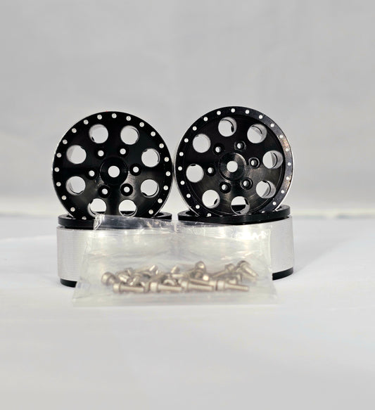 SCX24-90081 Wheel Wheel-1- Black X1 Set