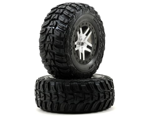 Traxxas Kumho Venture MT Rear Tires (2) (Satin Chrome) (S1) w/Split-Spoke Rear Wheel