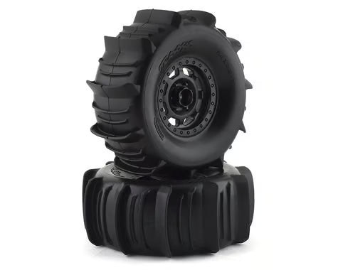 Traxxas Tires and wheels, assembled, glued (Desert Racer® wheels, paddle tires, foam inserts) (2)