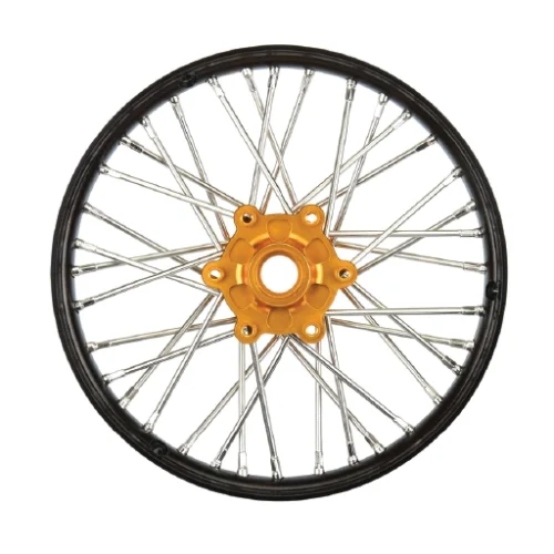 1/4 Pro-Spec Aluminum V2 Bead Front Wheel Black/Gold (1): Promoto-MX, #PRO283600T3