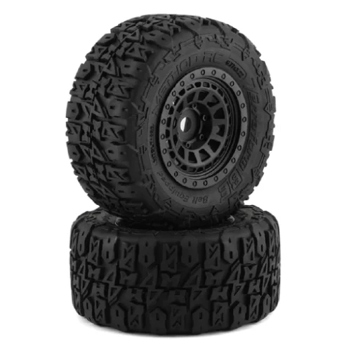 MTD1025 Terraform All-Terrain Belted 1/8th Monster Truck Tires on Array 17mm Hex Wheels (2pcs glued)