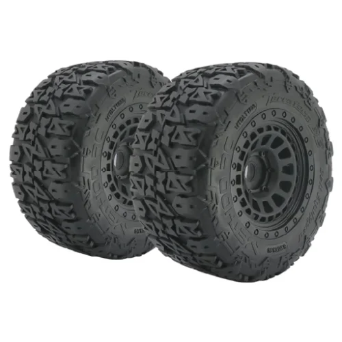 MTD1025 Terraform All-Terrain Belted 1/8th Monster Truck Tires on Array 17mm Hex Wheels (2pcs glued)