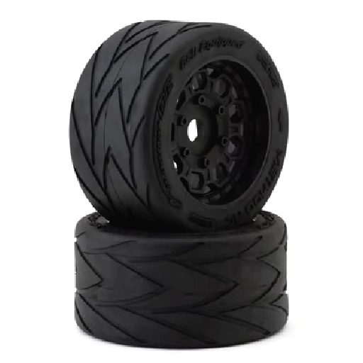 MTD1402	Velociter Belted 1/7TH  54/107mm On-Road Tire on Hive 17mm 2.9” Hex wheels, Rear (2pcs glued)