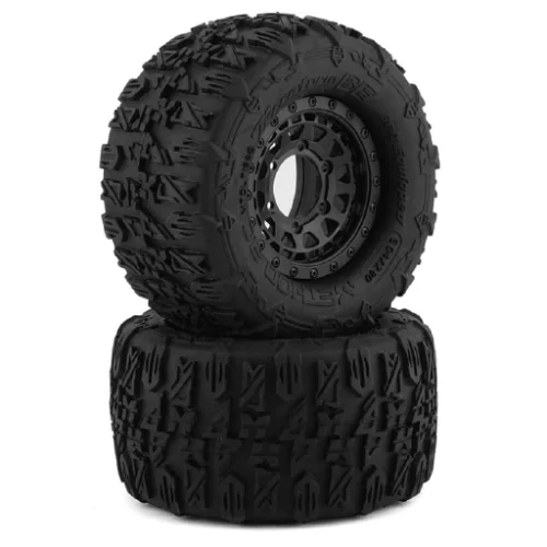 MTD1500 Terraform AllTerrain Belted 1/10th Monster Truck Tires on Array 12/14mm Hex Beadlock