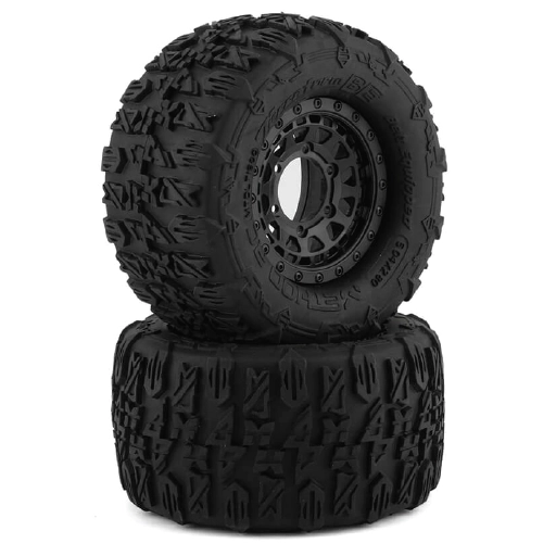 MTD1500 Terraform AllTerrain Belted 1/10th Monster Truck Tires on Array 12/14mm Hex Beadlock