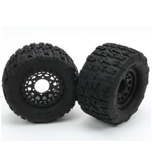 MTD1500 Terraform AllTerrain Belted 1/10th Monster Truck Tires on Array 12/14mm Hex Beadlock