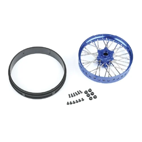 1/4 Pro-Spec Aluminum V2 Bead Front Wheel Blue/Blue (1): Promoto-MX ,#PRO283600T1