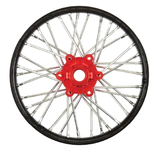 1/4 Pro-Spec Aluminum V2 Bead Front Wheel Black/Red (1): Promoto-MX ,PRO283600T2