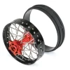 1/4 Pro-Spec Aluminum V2 Bead Rear Wheel Black/Red (1): Promoto-MXm #PRO283700T2