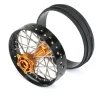 1/4 Pro-Spec Aluminum V2 Bead Rear Wheel Black/Gold (1): Promoto-MX, PRO283700T3