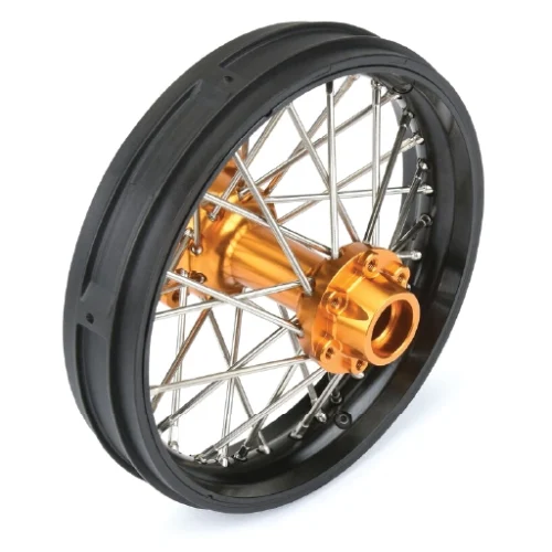 1/4 Pro-Spec Aluminum V2 Bead Rear Wheel Black/Gold (1): Promoto-MX, PRO283700T3